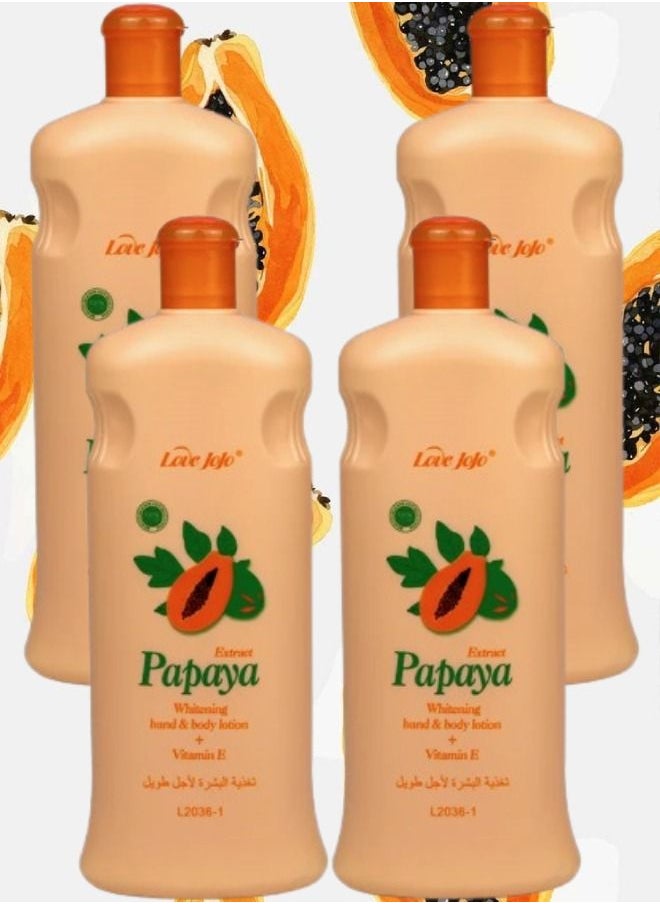 PAPAYA 4 Pieces Papaya Extract Whitening Body Lotion 600ml 