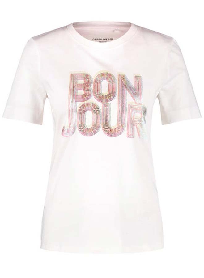 Sustainable T-shirt with printed lettering