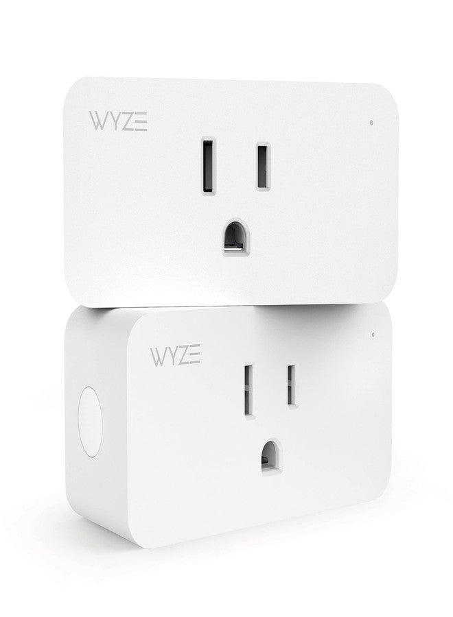 Wyze Plug, 2.4GHz WiFi Smart Plug, Works with Alexa, Google Assistant, IFTTT, No Hub Required, Two-Pack, White - Image 1