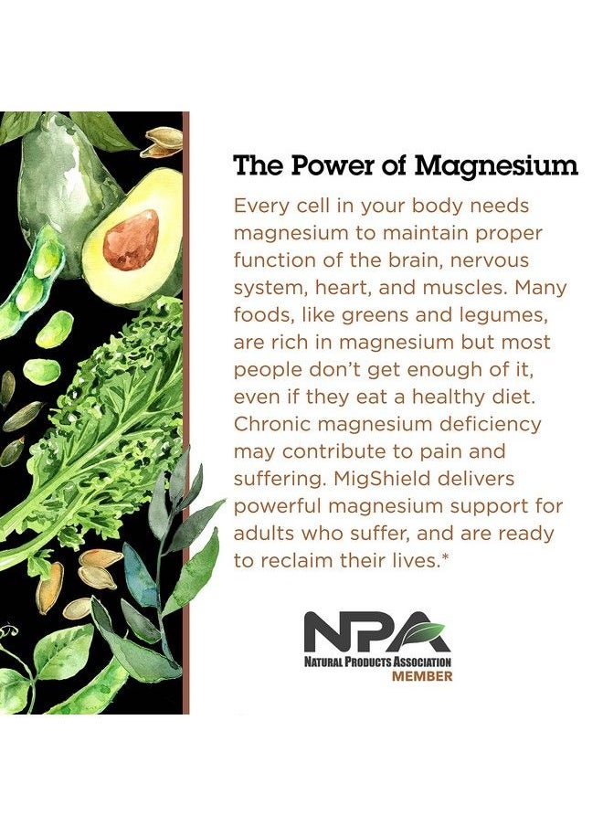 Quantum Health - Migshield Magnesium Supplement;Formulated With Riboflavin And Coq10;Helps Promote Proper Function Of Brain Heart And Muscles;60 Tablets 30 Day Supply - Image 1