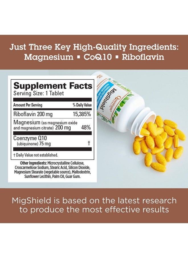 Quantum Health - Migshield Magnesium Supplement;Formulated With Riboflavin And Coq10;Helps Promote Proper Function Of Brain Heart And Muscles;60 Tablets 30 Day Supply - Image 1