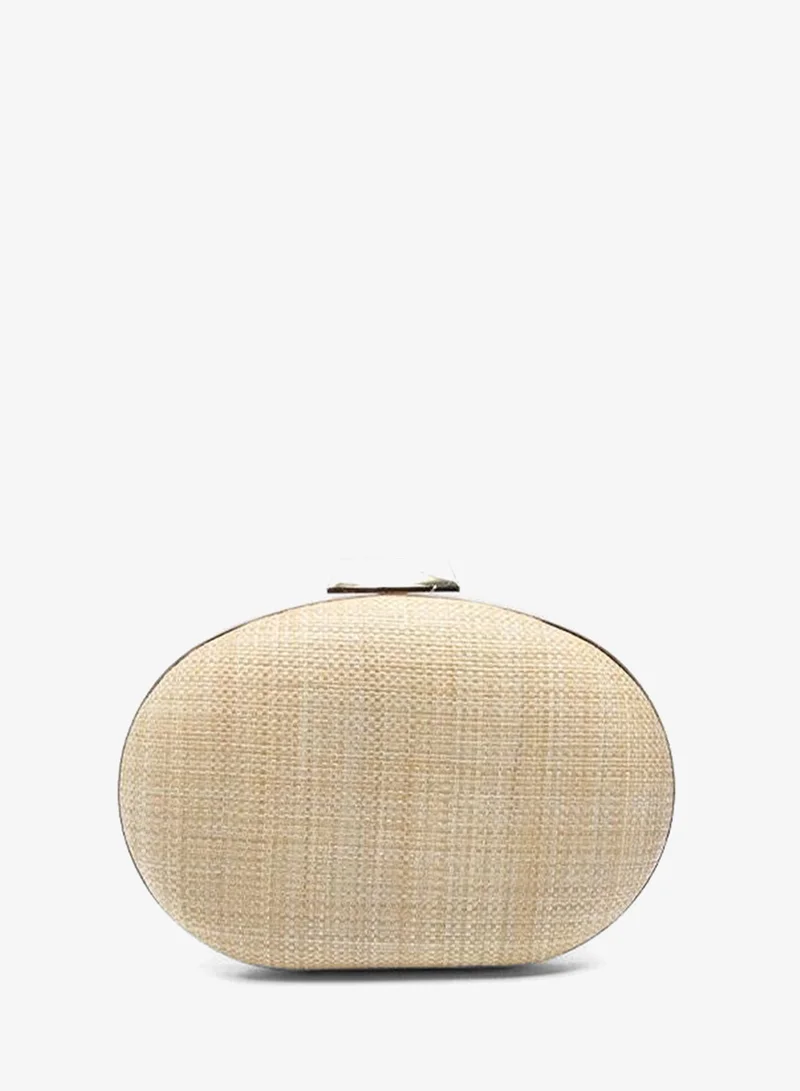 Fyor Floral Embroidered Oval Clutch AD 169