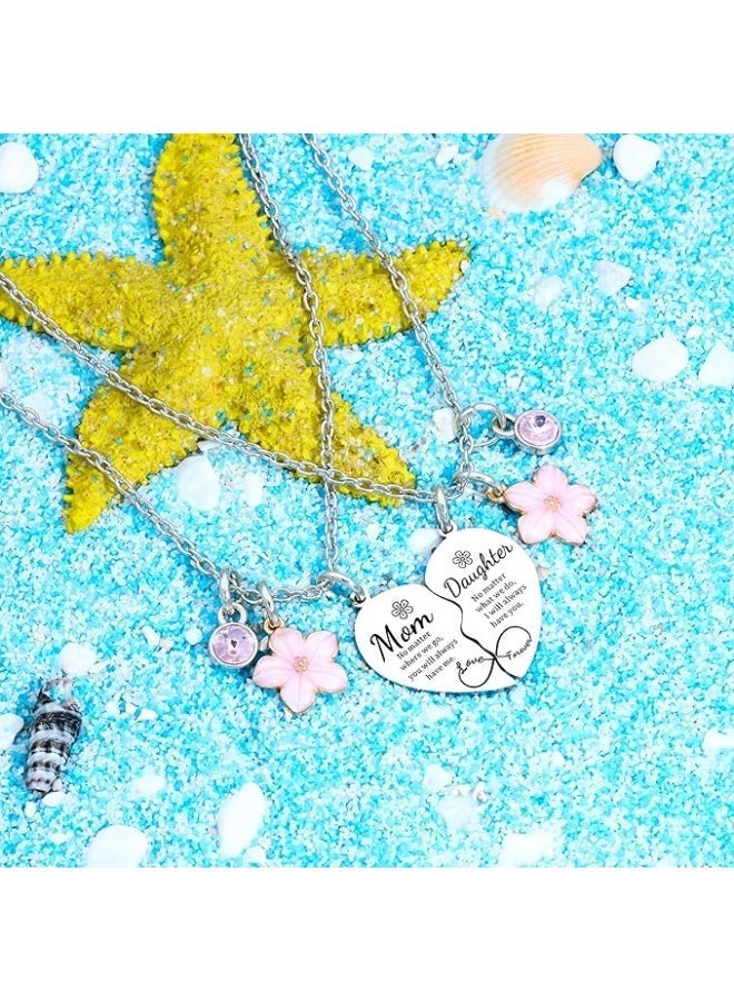 ChicAbode 2 قطع أم ابنة قلب مطابقة قلادة مجموعة، هدايا للأم، عيد الأم، عيد ميلاد من ابنتها - Image 5