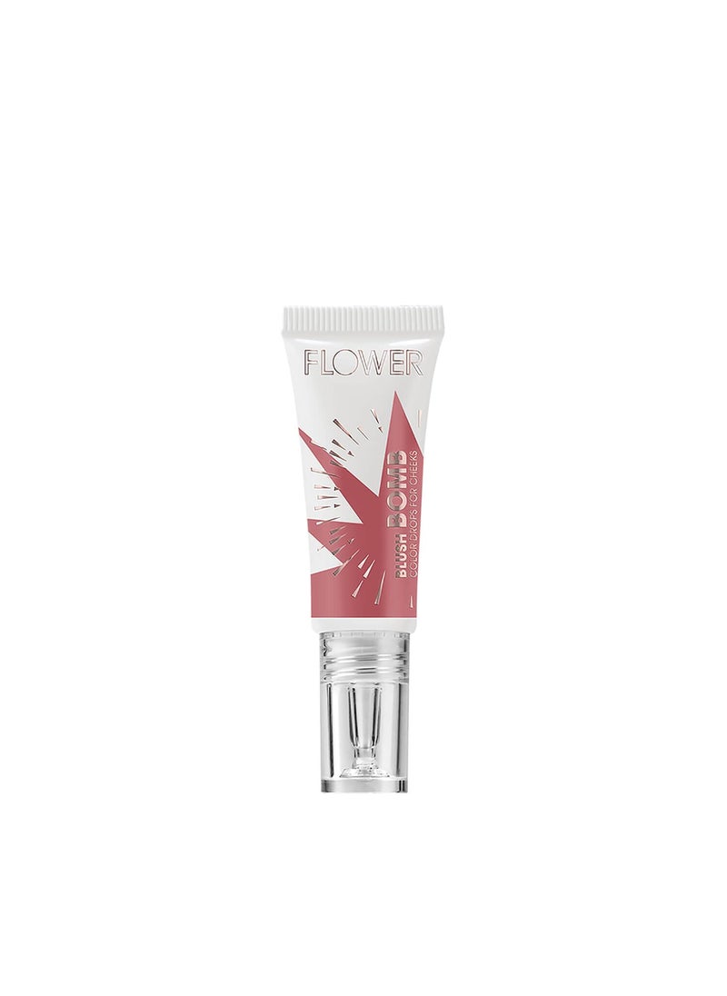 Flower Beauty FLOWER Beauty By Drew Barrymore Liquid Blush Makeup Bomb Color Drops Silky Lightweight Formula  Gel Cream Blush for Cheeks  Radiant  Glossy Finish  Buildable  Lightweight Formula  CrueltyFree  Vegan Cheeky 