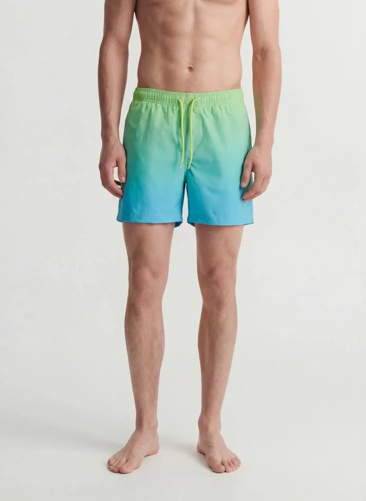 Dip Dye Drawstring Swim Shorts