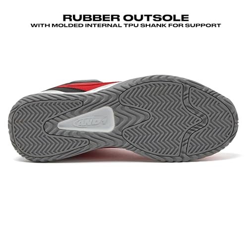 AND1 Pulse 3.0 Basketball Shoes for Men, Indoor or Outdoor, Street or Court Basketball Sneakers Men - Black, Red, or White - Red/Black, 10.5 Medium - Image 5