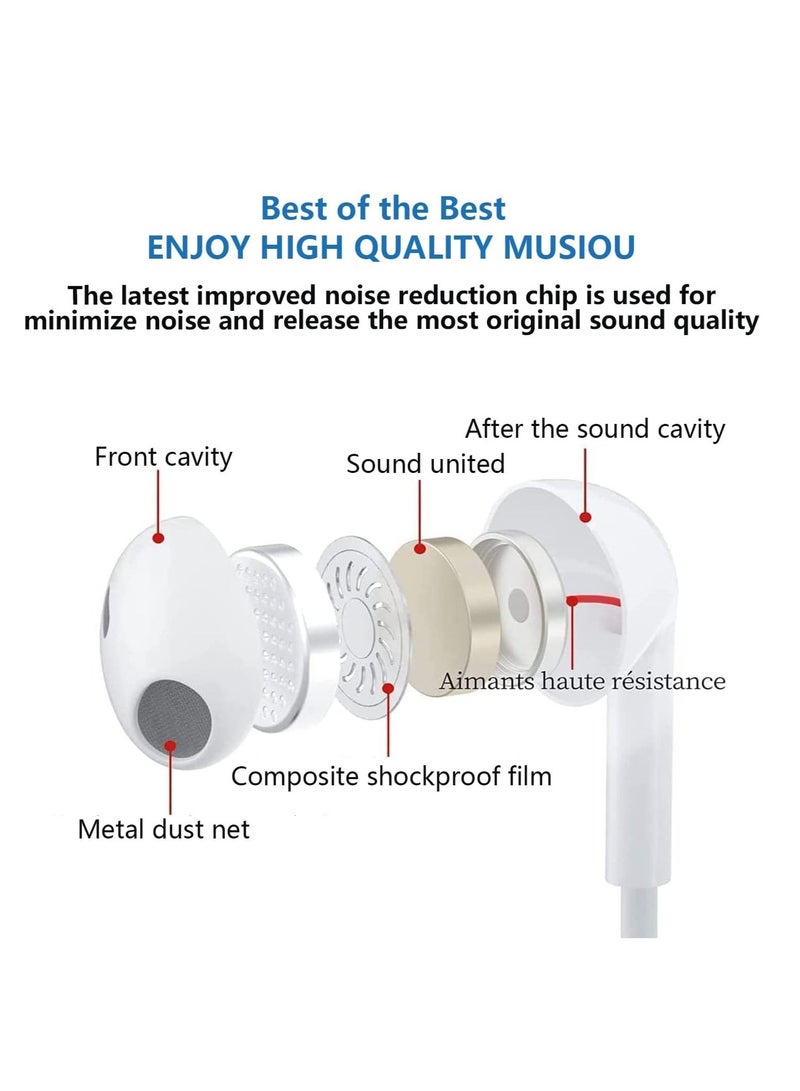 ELTRAZONE Lightning Headphone Wired for iPhone 13 [Apple MFi Certified] Built-in Microphone & Volume Control, in-Ear Stereo Headset Compatible with iPhone 13 Mini/SE/12 Pro/12Pro Max/11/X/8 7-All iOS System - Image 2