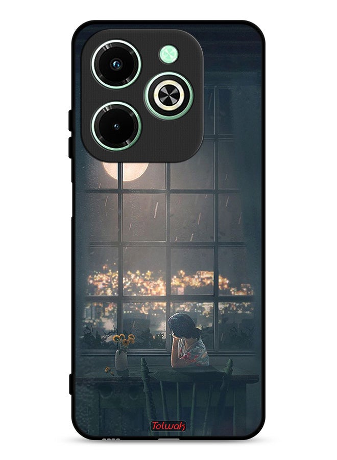 Tolwak Infinix Hot 40i 4G Protective Case Cover Looking At Moon Art - Image 1