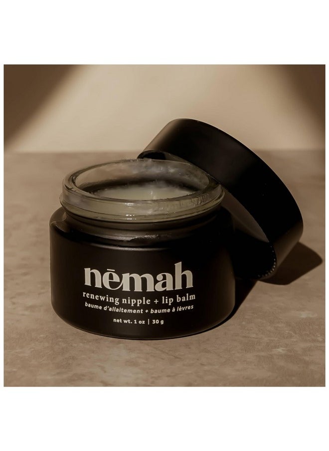 Nemah Nemah - Organic Nipple Balm, Nipple Cream Safe for Breastfeeding - 2-in-1 Nipple Butter & Lip Balm, Nursing Nipple Balm - Non-Greasy, Vegan, & Cruelty-Free - 1 oz.  - Image 1