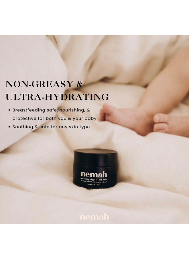 Nemah Nemah - Organic Nipple Balm, Nipple Cream Safe for Breastfeeding - 2-in-1 Nipple Butter & Lip Balm, Nursing Nipple Balm - Non-Greasy, Vegan, & Cruelty-Free - 1 oz.  - Image 4
