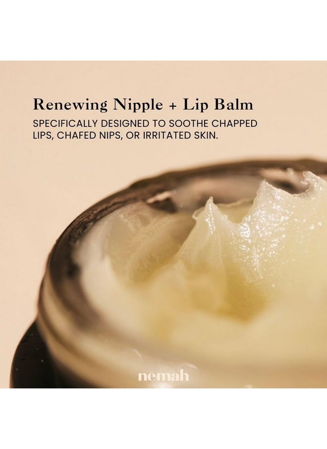 Nemah Nemah - Organic Nipple Balm, Nipple Cream Safe for Breastfeeding - 2-in-1 Nipple Butter & Lip Balm, Nursing Nipple Balm - Non-Greasy, Vegan, & Cruelty-Free - 1 oz.  - Image 2