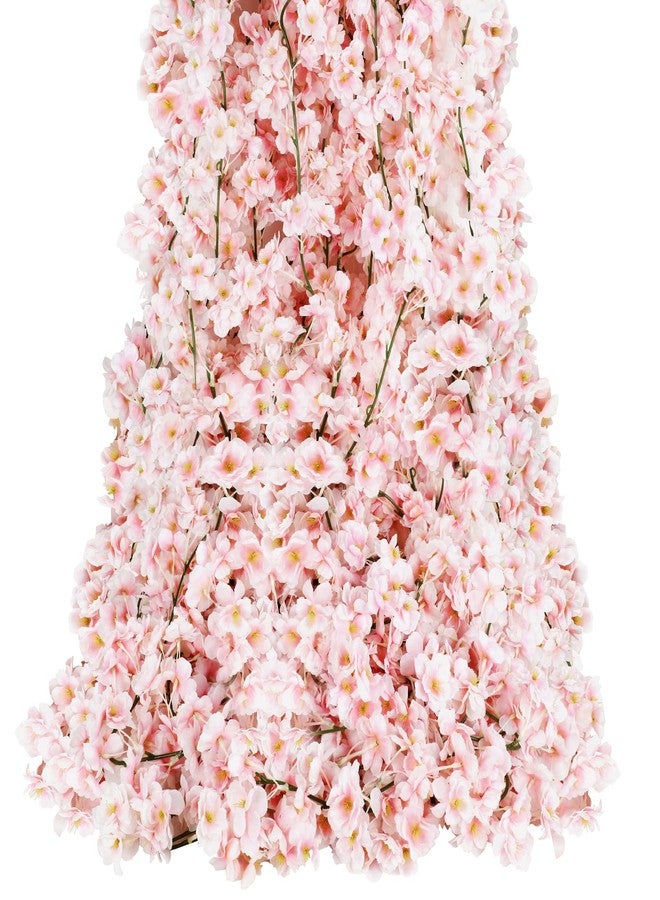 Sunm Boutique 4-Pack 23.6 Ft Cherry Blossom Garland Cherry Blossom Hanging Vine Silk Sakura Vines Garland for Wedding Party Decor, Pink - Image 1