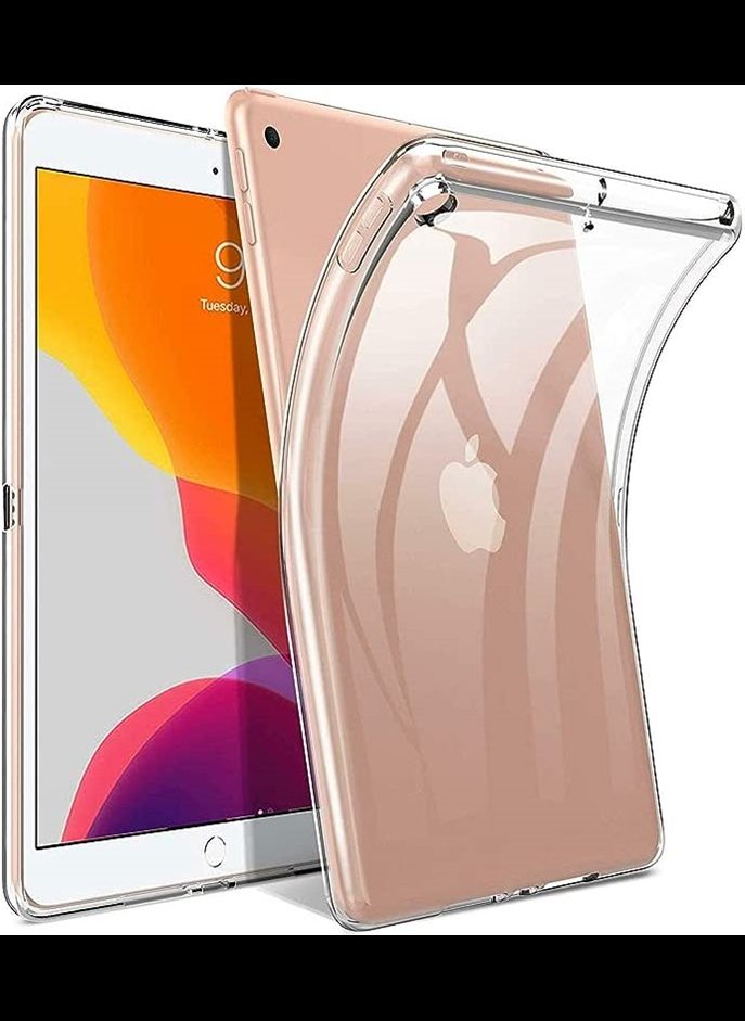 Clear Case for (9th / 8th / 7th Generation) iPad 10.2" 2021 2020 2019, Slim Lightweight Silicon Back Cover for iPad 7 / iPad 8 / iPad 9.