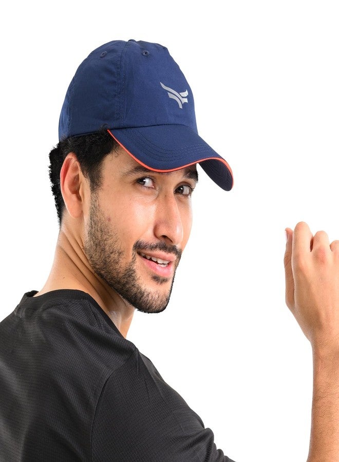 XTRIM Unisex Sports Cap with Adjustable Strap, Breathable Summer Cap for Running, Cycling, Training, Gym & Outdoor Activities, Lightweight Quick-Dry Baseball Headwear with Air Vents (Navy Blue) - Image 1