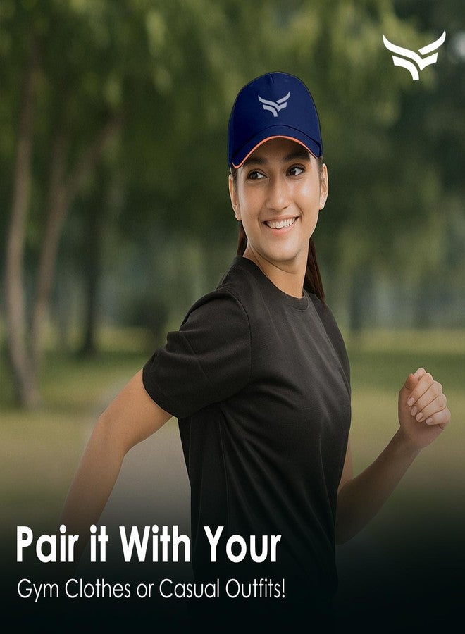 XTRIM Unisex Sports Cap with Adjustable Strap, Breathable Summer Cap for Running, Cycling, Training, Gym & Outdoor Activities, Lightweight Quick-Dry Baseball Headwear with Air Vents (Navy Blue) - Image 5