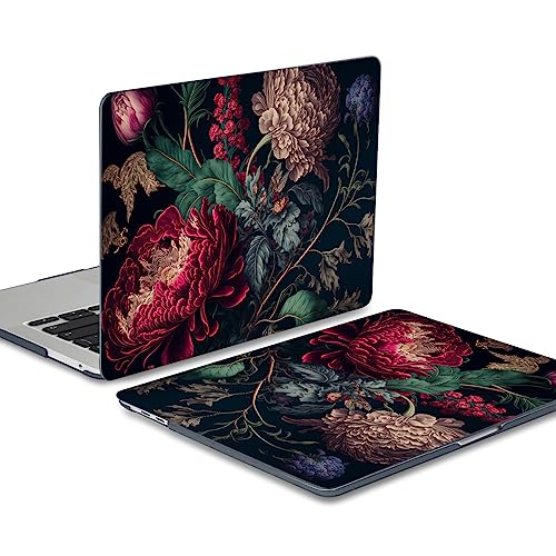 Batianda Design Case for M1 MacBook Air 13 Inch Model A2337 A2179 A1932 2021 2020 2019 Release,3D Stylish Designed Hard Shell with Keyboard Cover & Screen Protector, Vintage Flower - Image 5