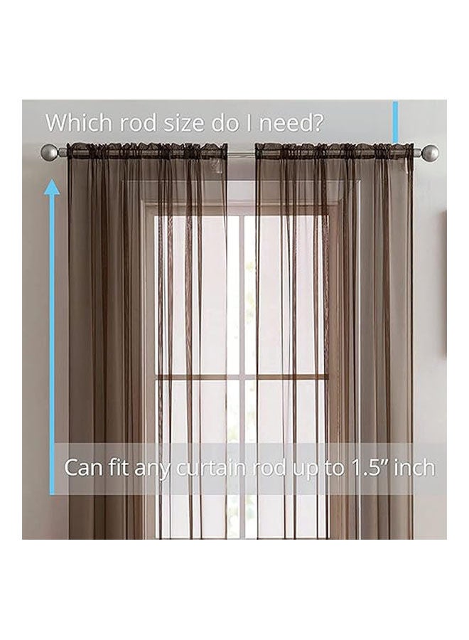 Elegant Voile Chiffon Curtains Rod Pocket Design 1 Panel