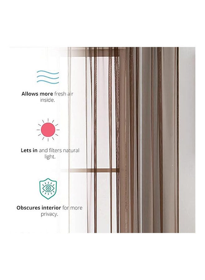 Elegant Voile Chiffon Curtains Rod Pocket Design 1 Panel