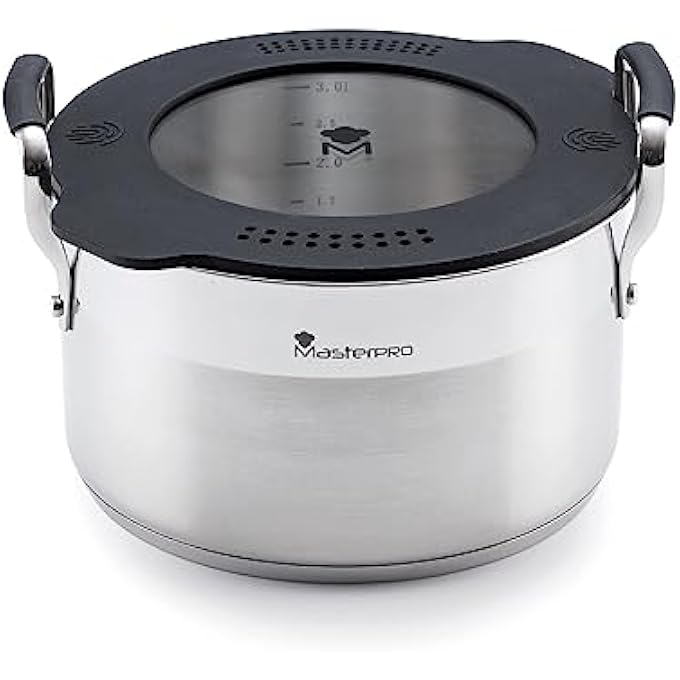 MasterPro Stackable Stainless Steel Casserole With Lid 20Cm Smart - Image 1