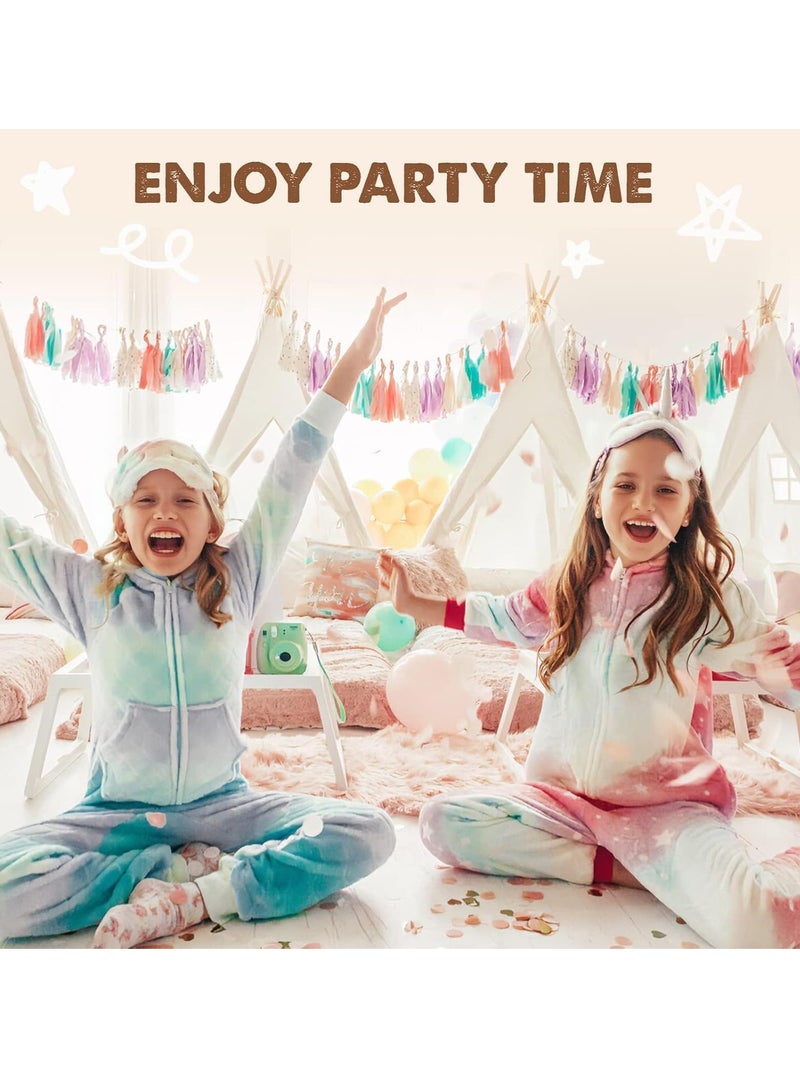 RATSAW Teepee Tent for Kids Tent Indoor Cotton Play Tents for Toddlers with Flag Foldable Toddler Tents for Girls and Boys Slumber Party Washable Tipi Boho Playhouse Gift Toys - Image 4
