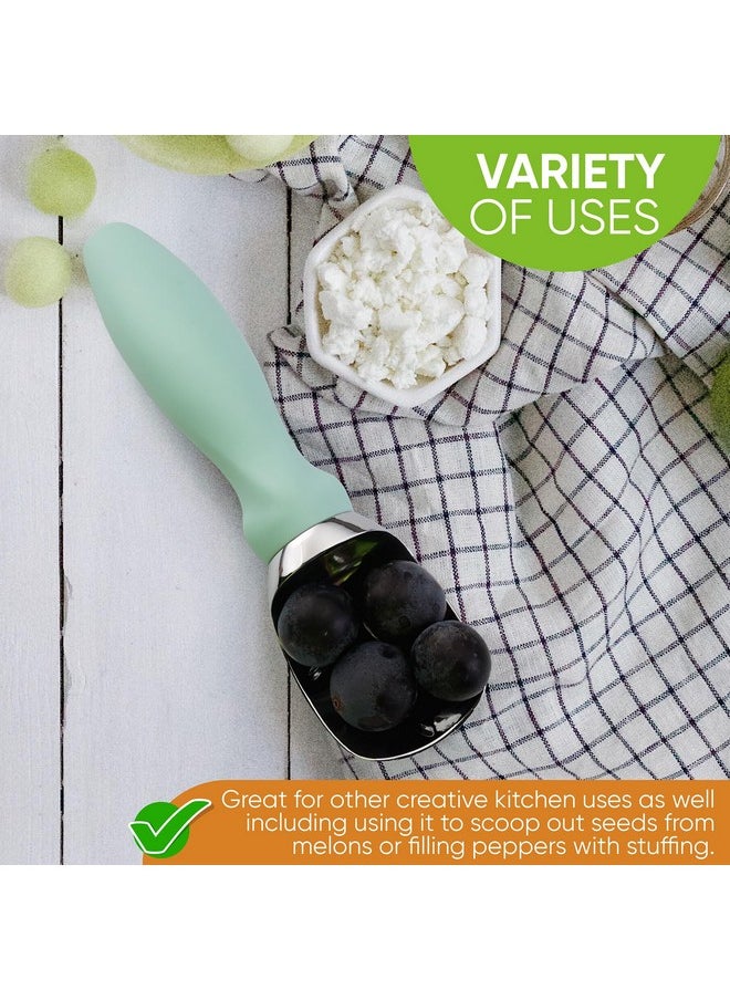 Spring Chef Spring Chef Heavy Duty Ice Cream Scoop with Comfortable Handle, Professional Metal Ice Cream Scooper for Gelato, Sorbet, Cookie Dough, Frozen Yogurt - Dishwasher Safe Kitchen Tool - Mint  - Image 4