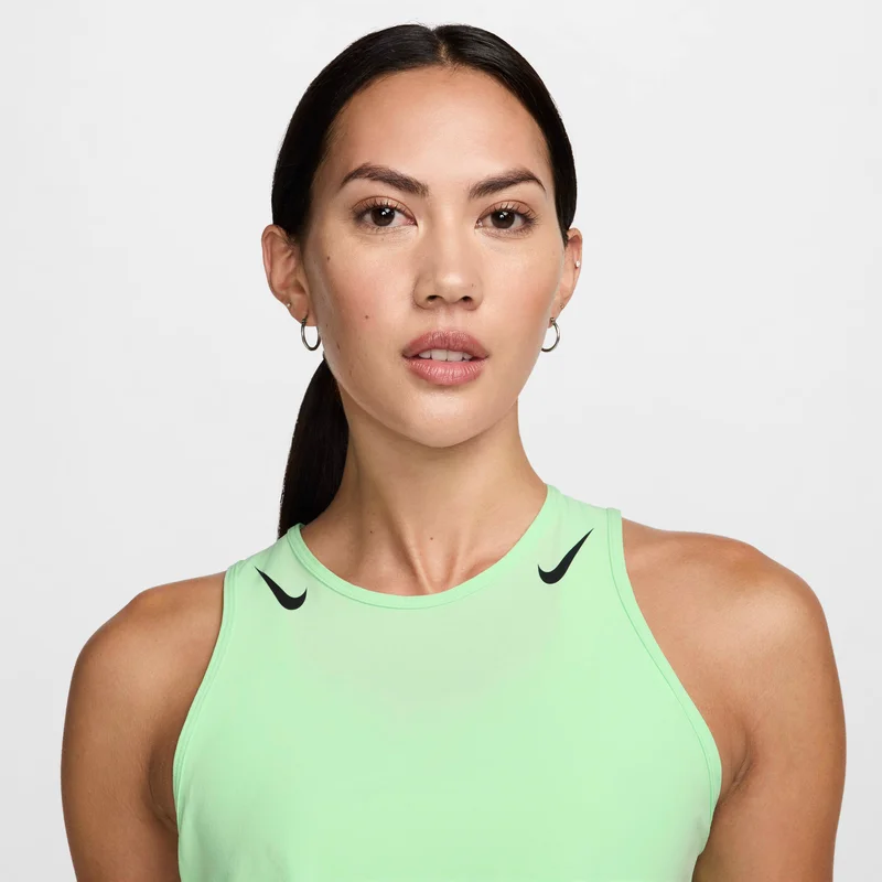 Nike Green Women's AeroSwift Dri-FIT ADV Cropped Running Tank Top for Women | Best Price UAE