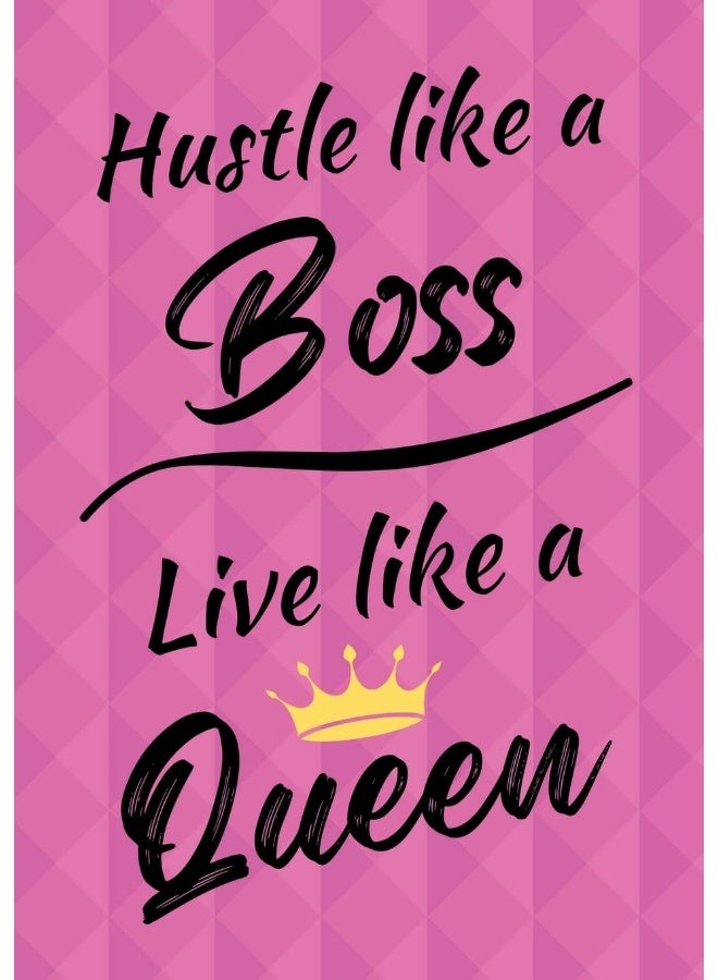 Hustle Like A Boss, Live Like A Queen - Motivational/Inspirational Quote Journal (A5) 100 lined pages - Image 1