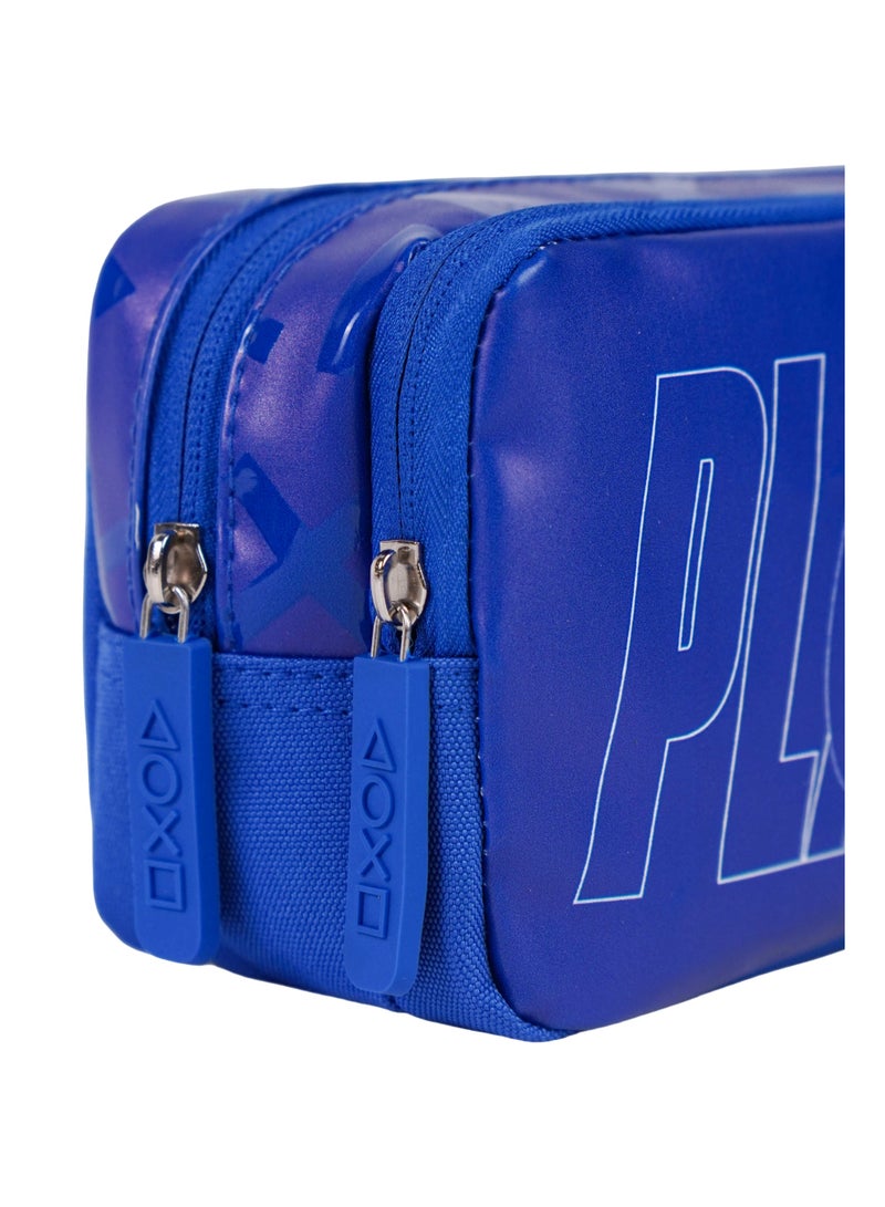 Sony PlayStation Regular Pencil Case – Blue “Player One” Gaming Stationery Pouch with Controller Design - Image 5