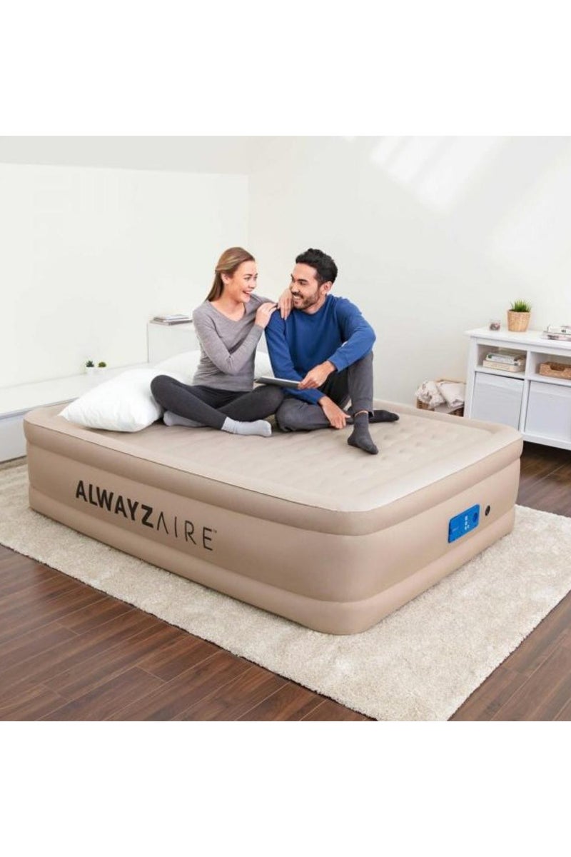 Bestway Bestway Airbed Queen Size Built-In AC Pump 203x152x51cm | Air Mattress | Inflatable Mattress | Air Bed For Indoor and Outdoor Camping - Image 2