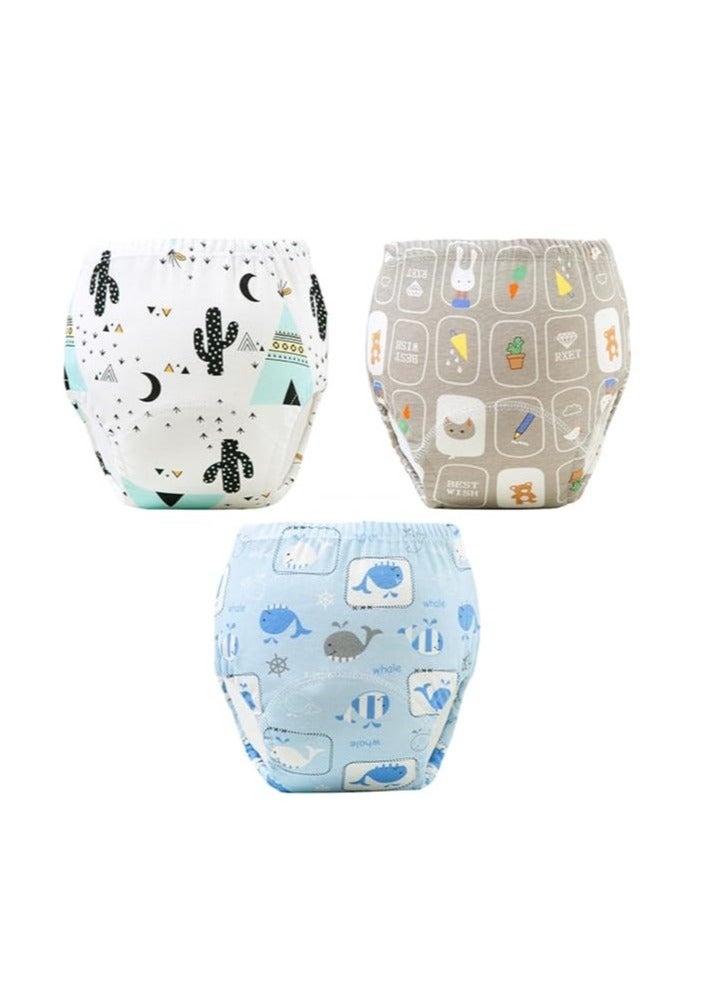 3 Pack Baby Cotton Training Underwear Boys Girls Strong Absorbent Potty Training Pants  - Image 1