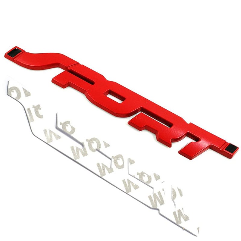 HUAPX 2Pack Metal Car Sport Sticker,3D Premium Car Side Fender Rear Trunk Emblem Logo Badge Decals Compatible for Ford/Jeep/BMW/Dodge Ram/Cadillac/Chrysler/Toyota/Chevrolet(RED) - Image 3