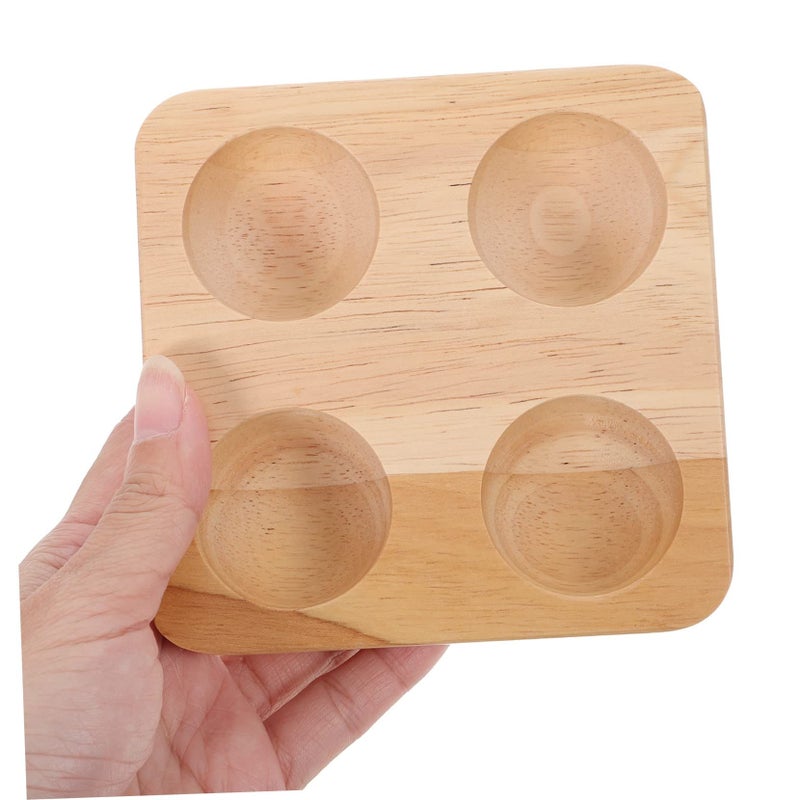 Durable Wooden Egg Holder Box Compact Countertop Storage For Kitchen Fridge - Image 5