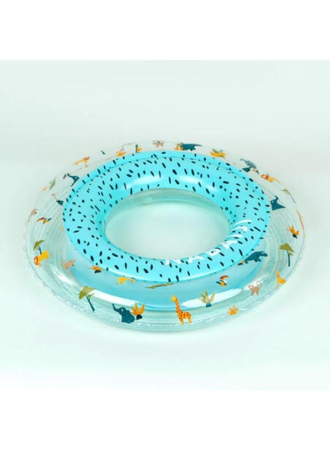 نابايجي عوامة سباحة قابلة للنفخ بقطر 51 سم للأطفال - شفافة ومطبوع - Image 2