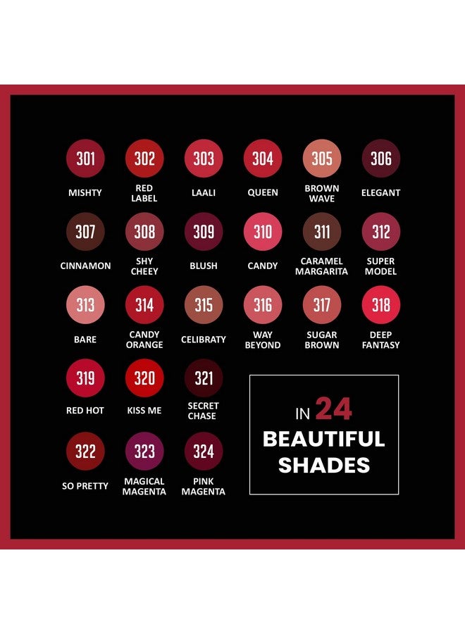 Verymiss Ultra Rich Matte Lipstick | Long Wearing Formula | High Color Payoff | Enriched with Vitamin E | Vegan | 3.5 gm | 308 Shy Cherry - Image 3