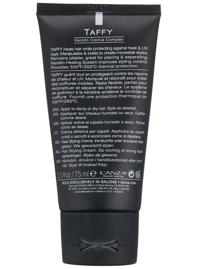 L'anza Healing Style Taffy - Hair Styling Cream Gel with Medium Hold Effect - Nourishes and Refreshes the Hair While Styling, With Keratin, Alcohol-free, and UV Rays Protection (2.5 Fl Oz) - Image 2