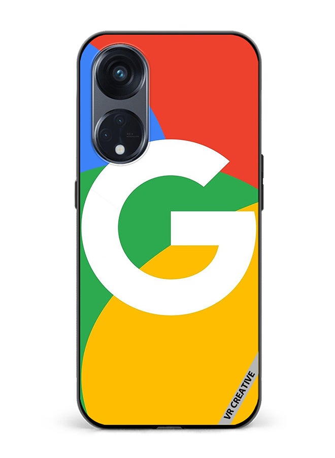 VR CREATIVE Protective Case Cover For Oppo Reno8 T 5G Google Logo Design Multicolour - Image 1