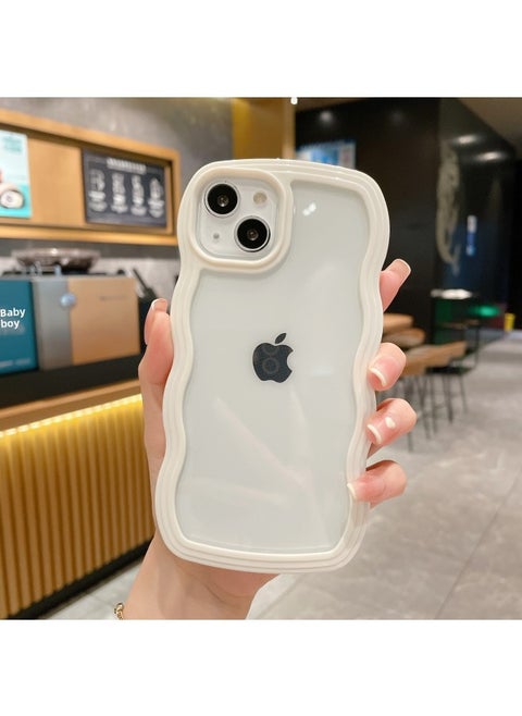 Applicable To IPhone14pro Max Apple 15 Mobile Phone Shell Candy Color Border 12/13 Two-in-one Wave-Color:WT Two-in-one Wave White Edge-Applicable Model:x/xs (without Packaging)