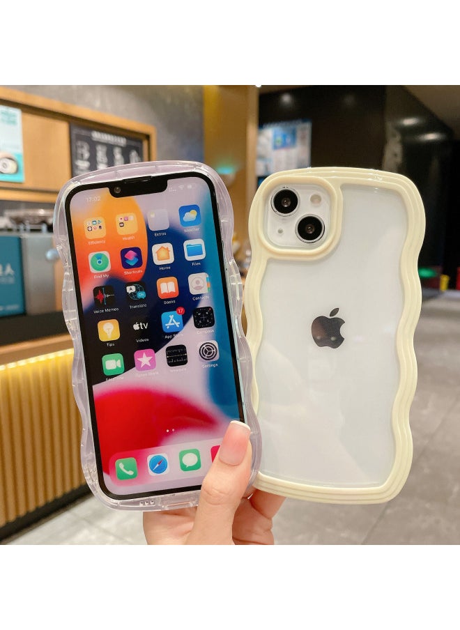 Generic - Applicable To IPhone14pro Max Apple 15 Mobile Phone Shell Candy Color Border 12/13 Two-in-one Wave-Color:WT Two-in-one Wave White Edge-Applicable Model:x/xs (without Packaging) - Image 1