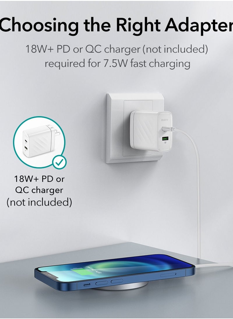 esrgear - ESR Wireless Charger with MagSafe, Kickstand Charger Compatible with iPhone 15/14/13/12 Series, with 5 ft (1.5 m) Removable Cable, MagSafe Accessories, Adapter Not Included- Sierra Blue - Image 1