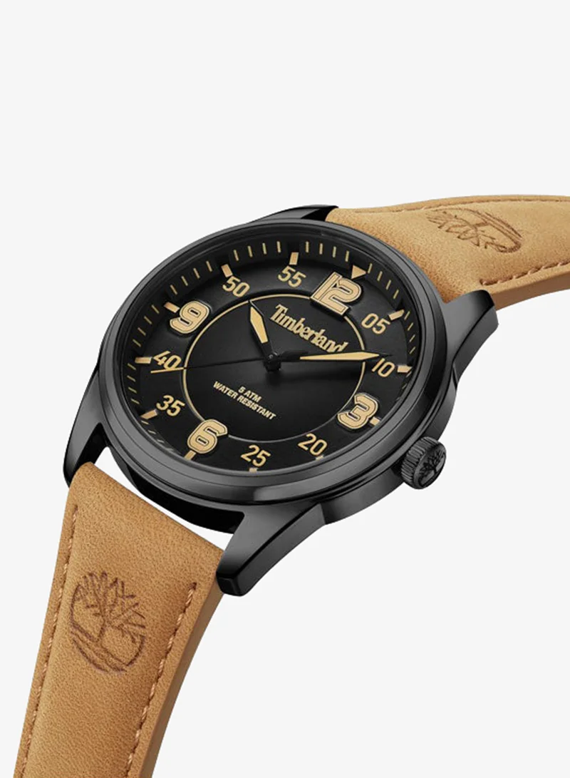 Timberland Eastport 45 mm Men's Analog Watch Grey Dial  & Brown Leather Strap