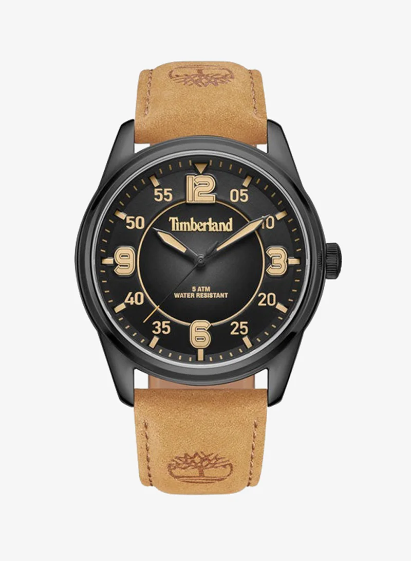Timberland Eastport 45 mm Men's Analog Watch Grey Dial  & Brown Leather Strap