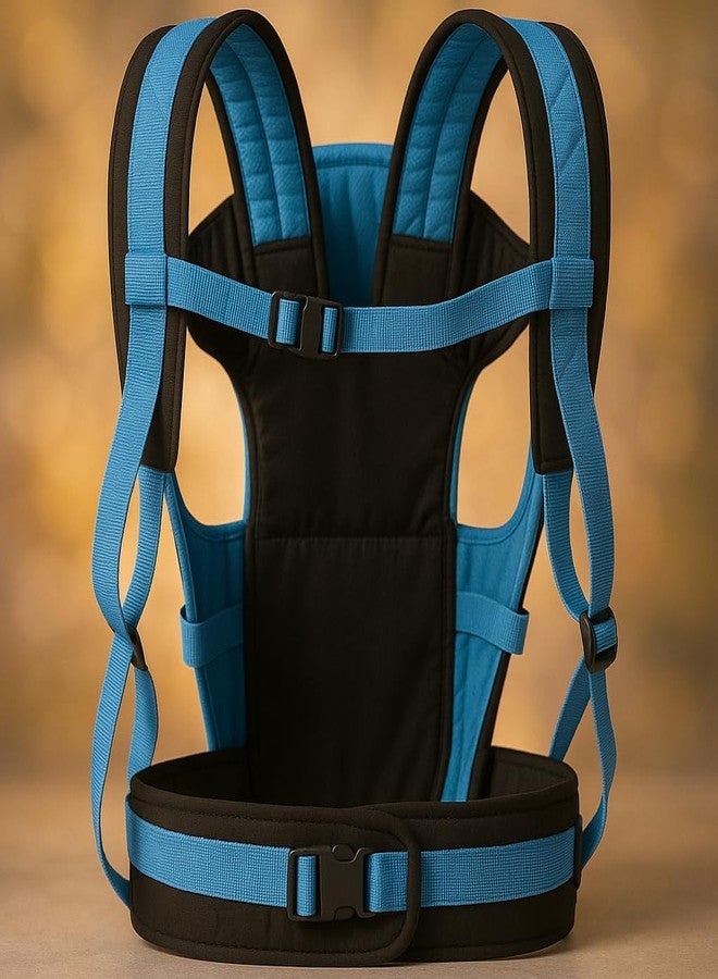 Laee cute Baby Carrier Bag/Adjustable Hands Free 4 in 1 Baby/Baby sefty Belt/Child Safety (Black to Sky 4 in 1) - Image 2