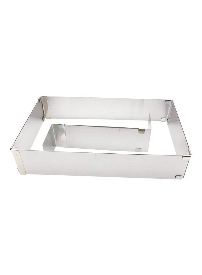 NIBEMINENT Rectangular Cake Mould Silver 25x5x15centimeter - Image 1