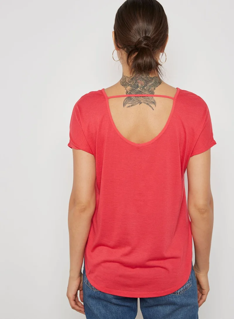 ONLY Front Criss Cross T-Shirt