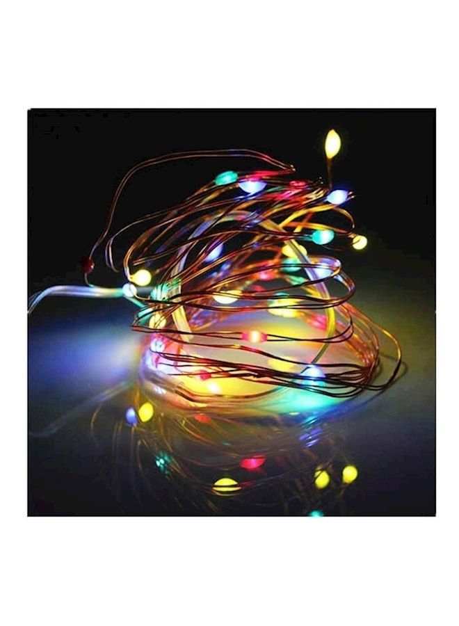 نيبمينينت سلسلة بعدد 20 مصباح LED بتصميم زخرفي تعمل ببطارية متعدد الألوان 2متر