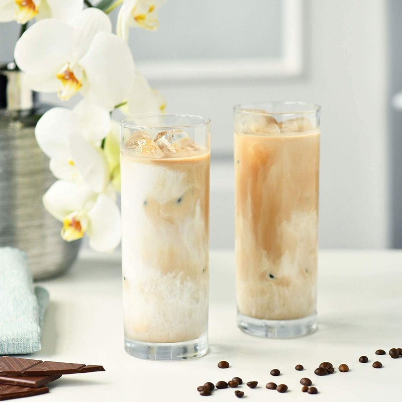 VILON Italian Premium Glass jug 1300 ml with Lid Drinking Glasses Set 6 Glass 300ML Water Jug Glass for Hot Cold Water Coffee Milk Juice Iced Tea Transparent 1 jug 6 Glass - Image 3