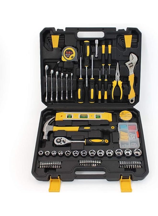 IAF Small Household Mechanic Tool Set - 108 Piece Tool Box Set, Basic Home Tool Kit, Car Tool Set, Mechanic Hand Tool Kit, Tool Kit for Home - Image 1