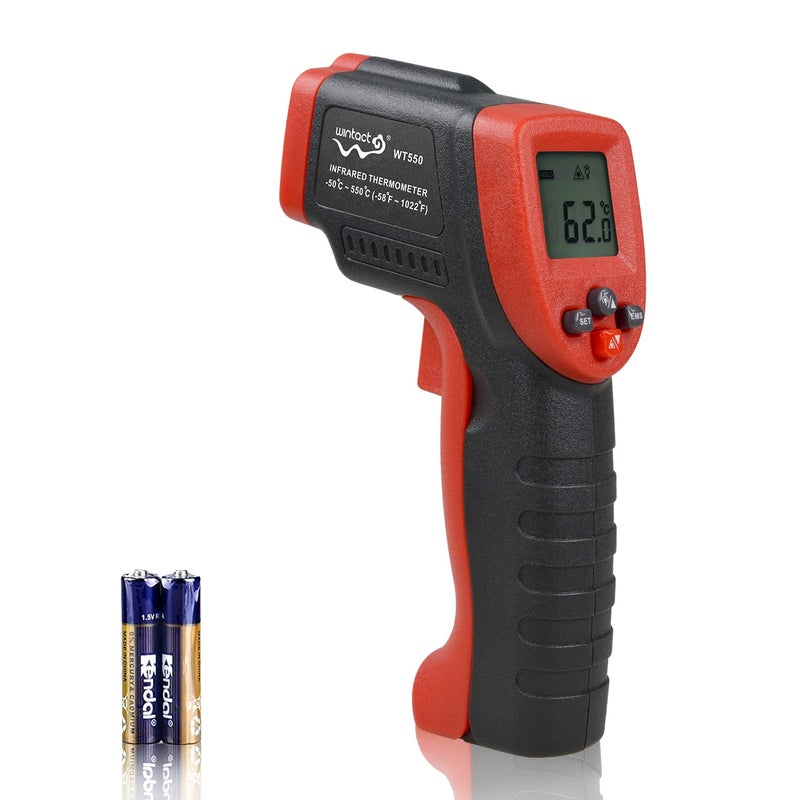 Wintact Infrared Thermometer Temperature Gun, Non-Contact Digital Surface Laser Heat Temp Gun for Kitchen Cooking Food Pizza Oven Grill Fridge -58℉ to 1022℉ - Image 1