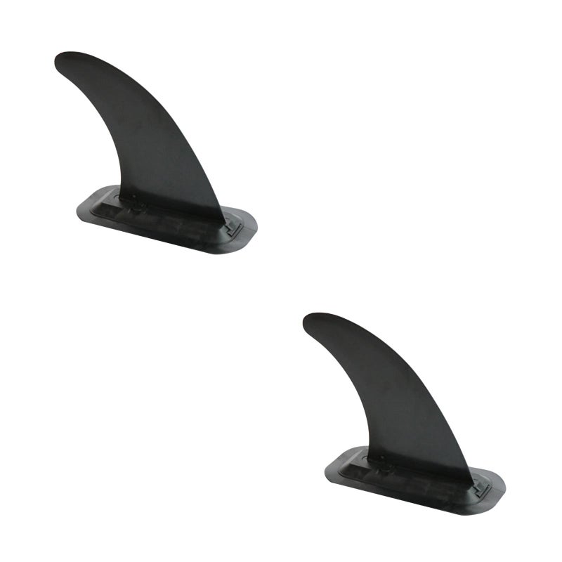2pcs Clip- Design Reinforced Surf Fin Canoe Surfboard Fins for Surfboard Surfing (Black) - Image 1