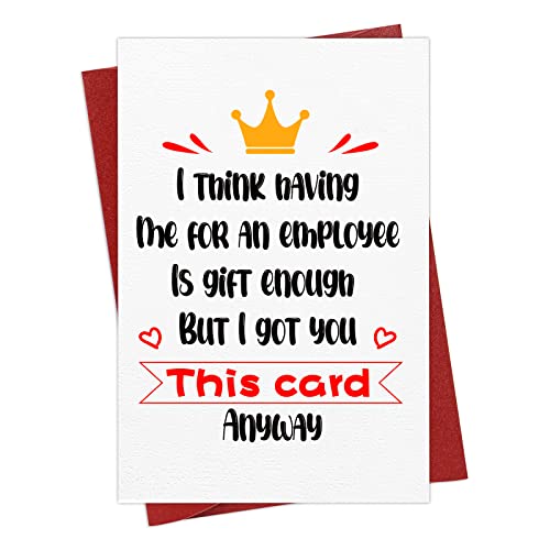 PETCEE Funny Boss Day Card for Women Men Boss Day Gifts Card from Employee Bosses's Greeting Card for Lady Bosses Her Him National Boss's Day Gift Ideas Christmas Birthday Gifts for Male Female Manager - Image 1